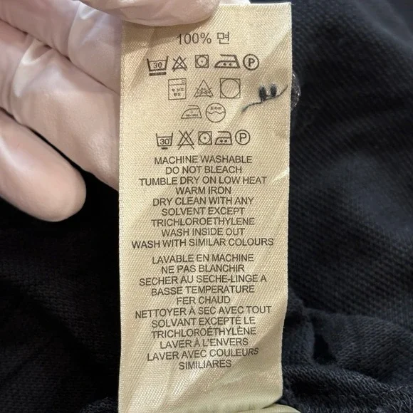 Burberry Brit Black Polo Shirt Nova Check Collar Men's M - Picture 10 of 11